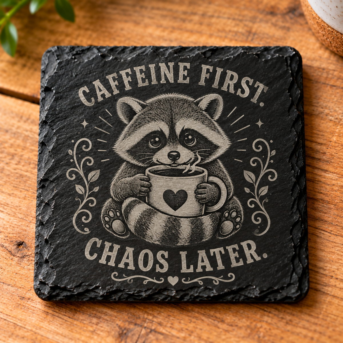 Coffee Animal Humour Slate Coasters