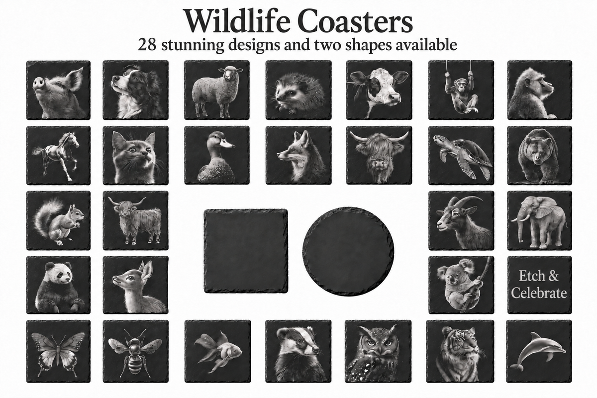 Slate Coasters (Animal collection)