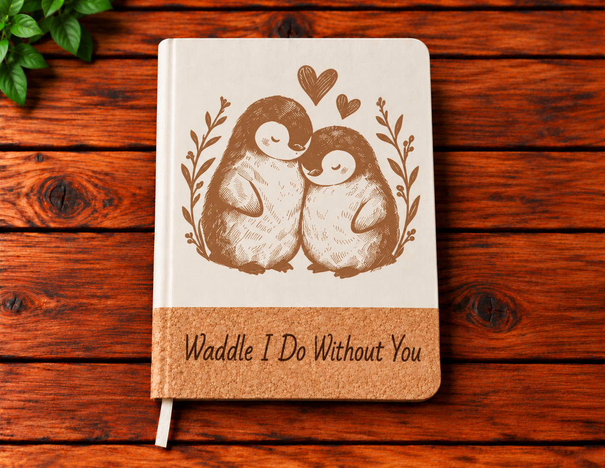 Sketchbook Laser Engraved (cork finish, plain paper)