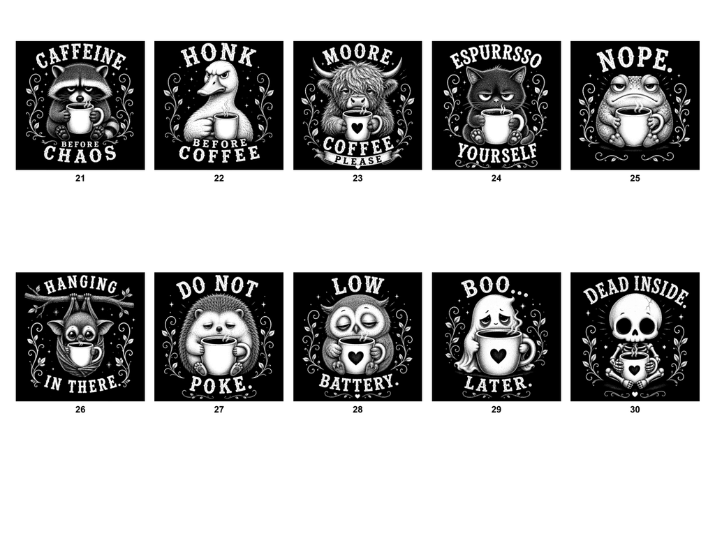 Coffee Animal Humour Slate Coasters