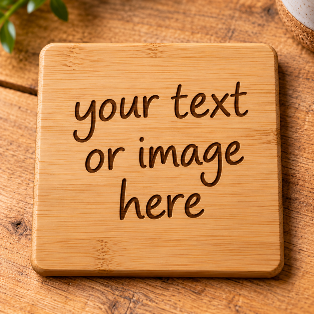 Personalised Photo, Image, Handwriting. Wood coaters