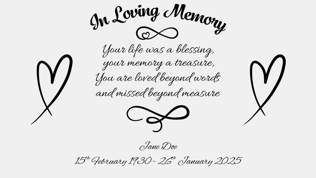 Memorial Slate Sign Large