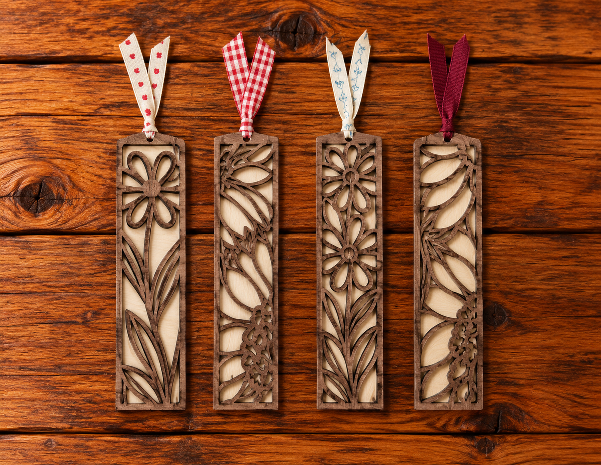 Wooden Bookmarks Hand Painted Finish