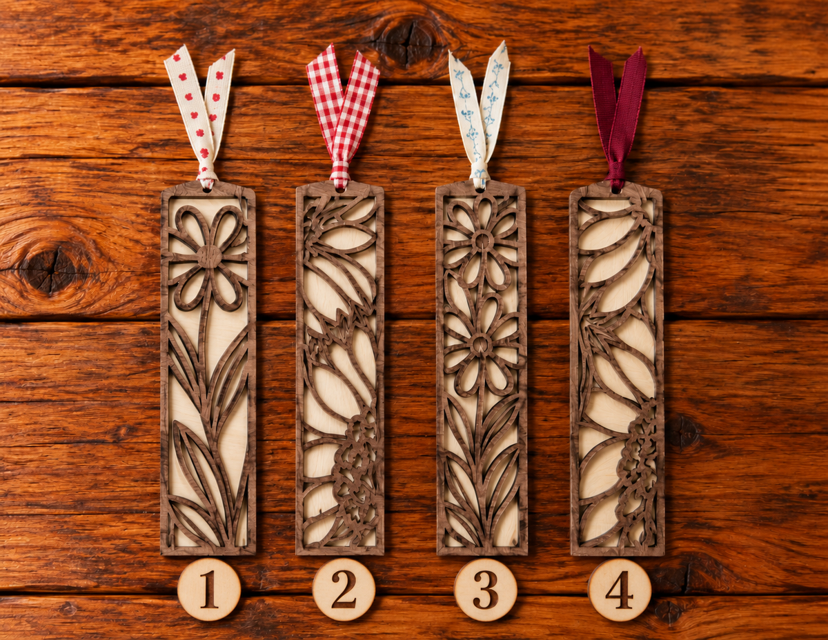 Wooden Bookmarks Hand Painted Finish