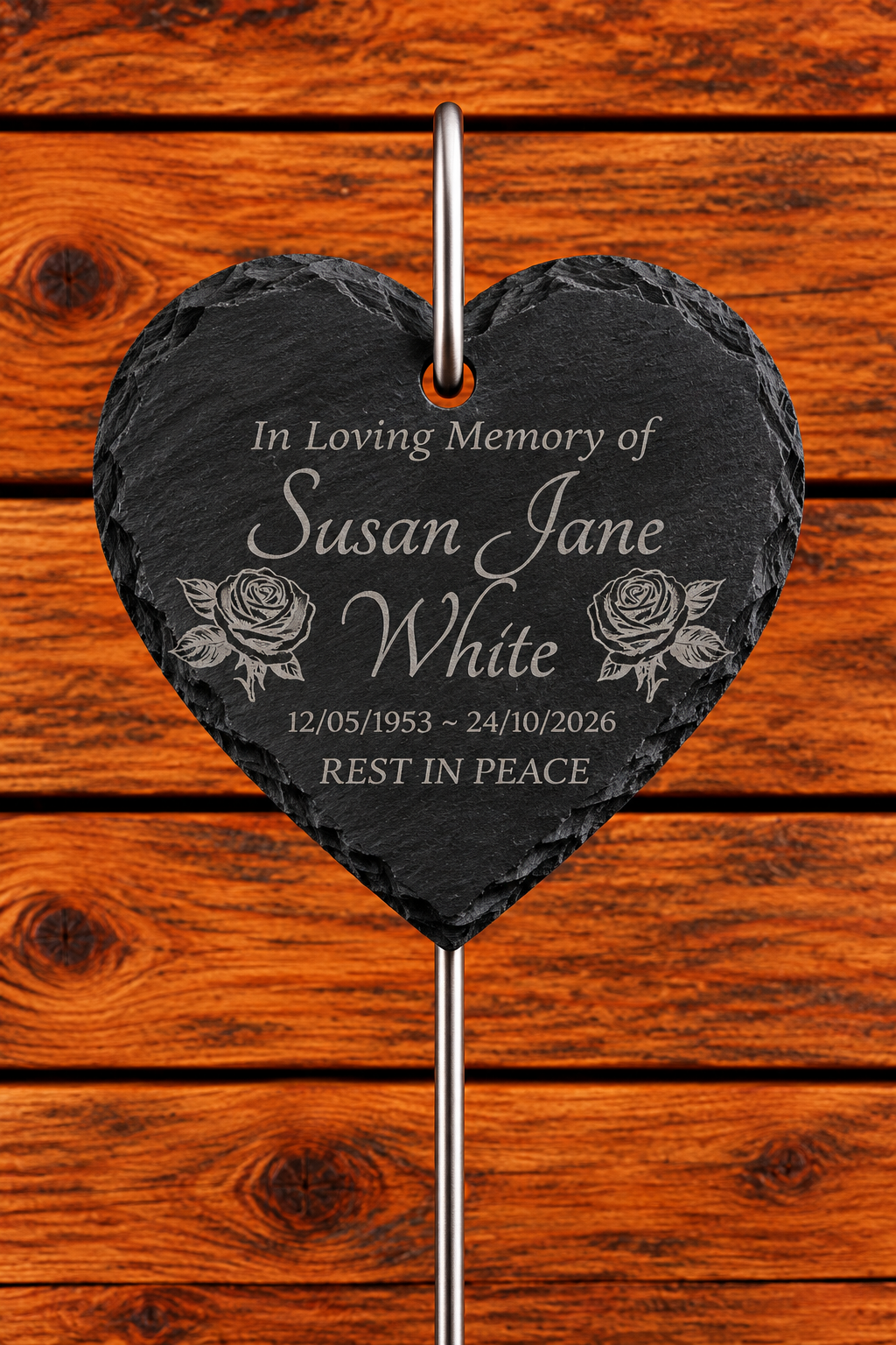 Memorial Slate (with display rod)