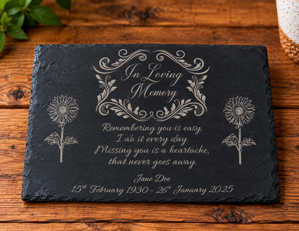 Memorial Slate Sign Large