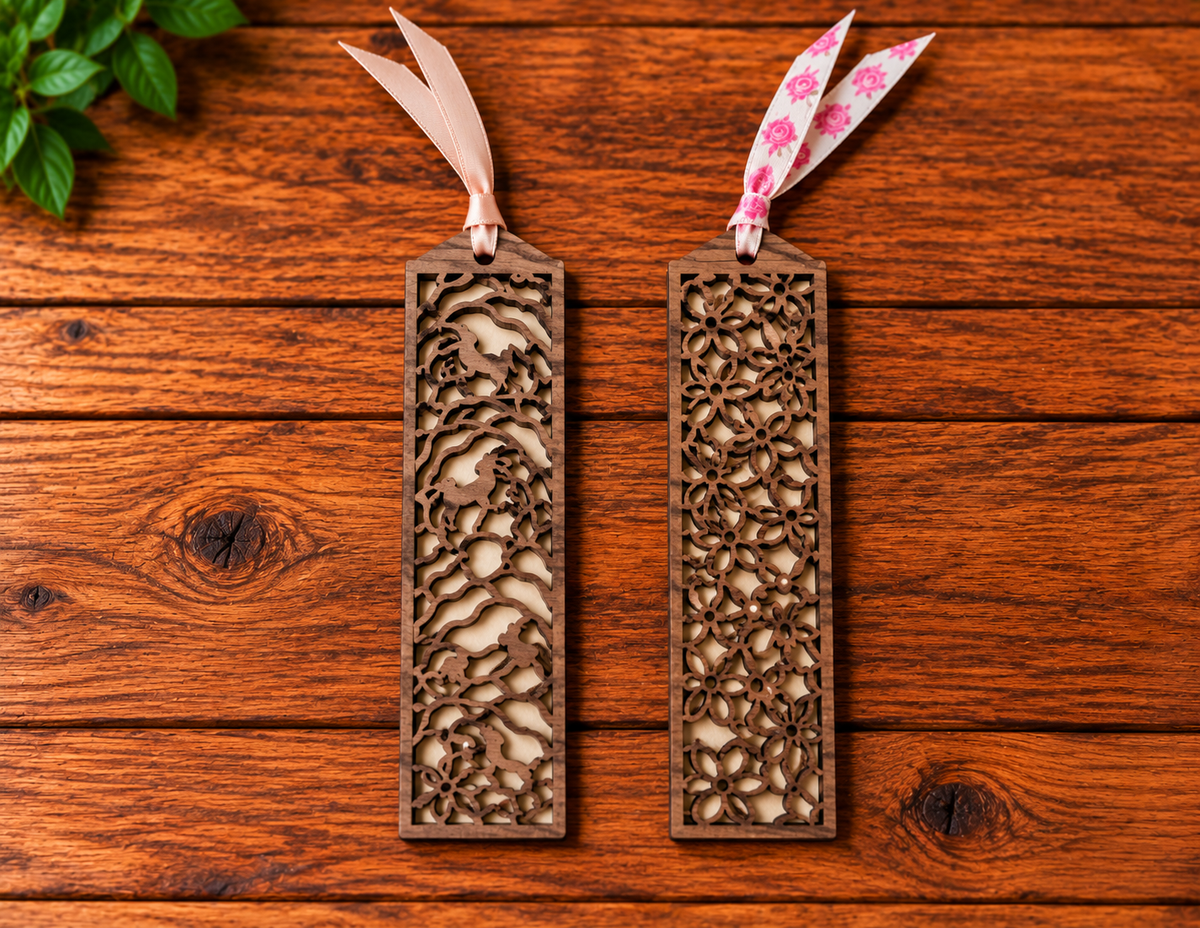 Wooden Bookmarks Hand Painted Finish