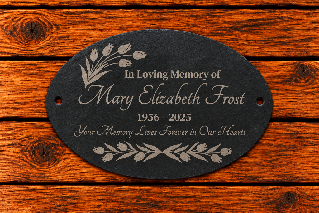 Memorial Slate Sign Oval