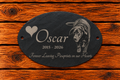 Pet Memorial Sign Slate Oval