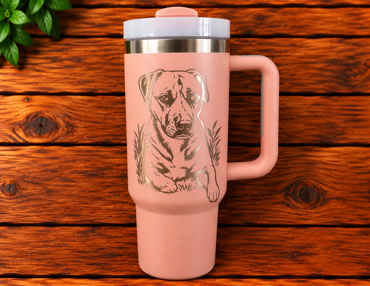40oz Personalised Tumbler. Photo, Image, Handwriting.