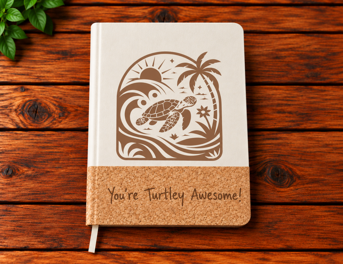 Sketchbook Laser Engraved (cork finish, plain paper)