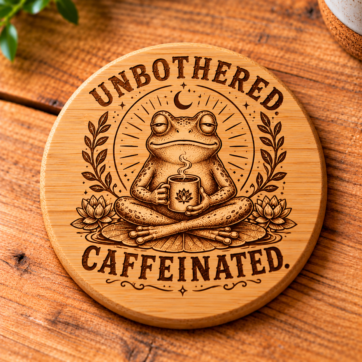 Coffee Animal Humour Bamboo Wood Coasters