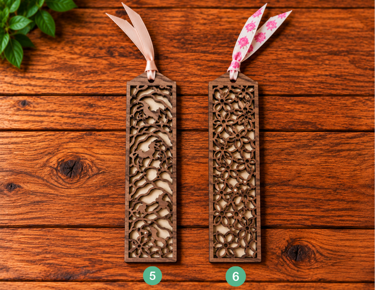 Wooden Bookmarks Hand Painted Finish