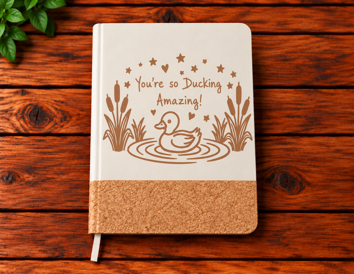 Sketchbook Laser Engraved (cork finish, plain paper)